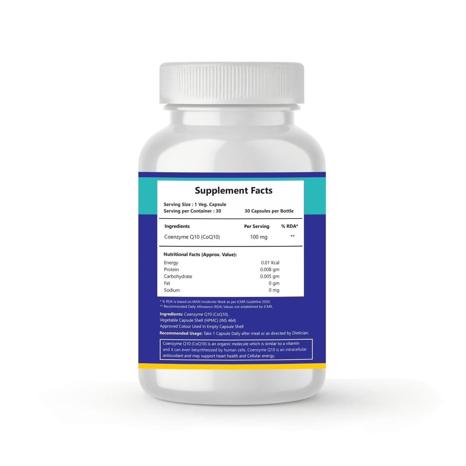 High Absorption Coenzyme Q10 CoQ10 100mg | Heart Health - Kidney health | 30 Capsules - Image 2